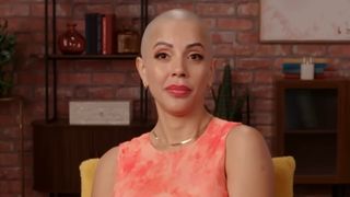 Jasmine with her shaved head in 90 Day Fianc&eacute;