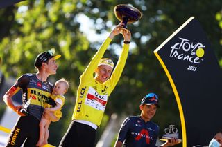 Tour de France 2021: Tadej Pogačar celebrates overall victory