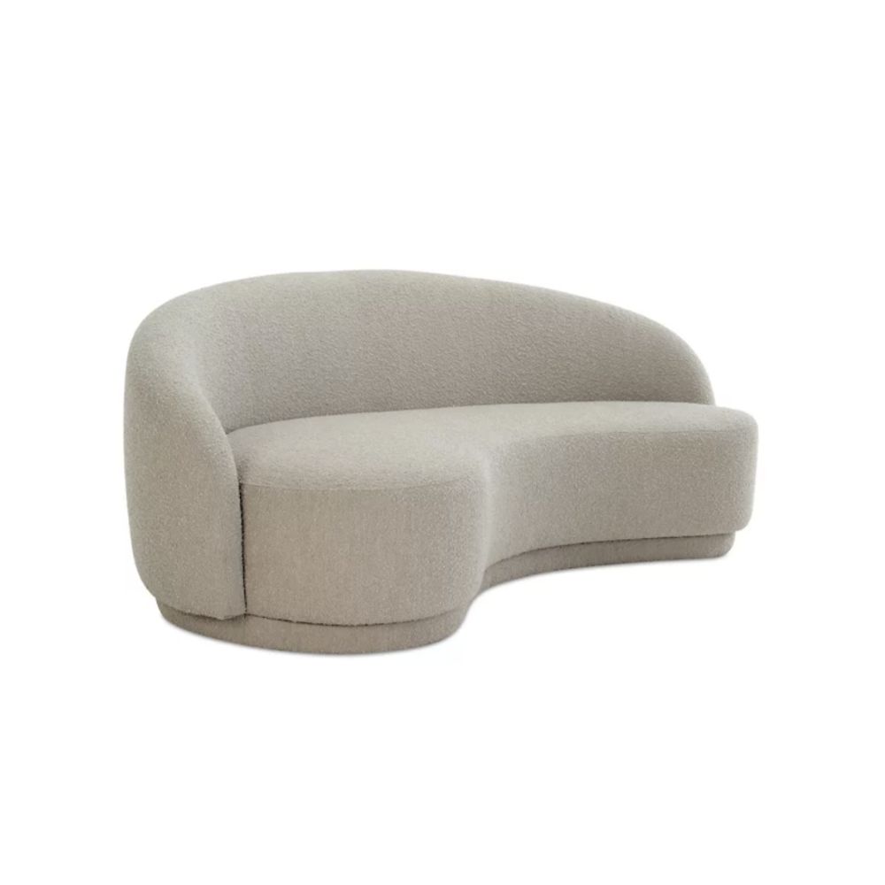 Gray curved sofa