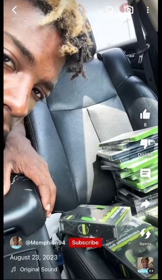 Darin Tyrone Harris shows off a whole pile of Starfield games