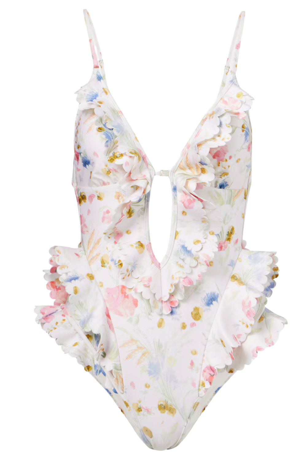 Floral Ruffled Swimsuit
