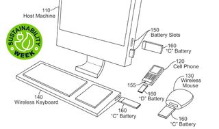 Apple patent for removeable batteries, with TR's Sustainability Week branding 