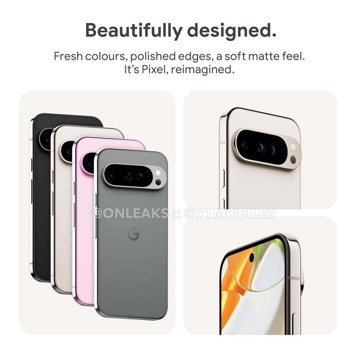 The marketing material for the Pixel 9 devices