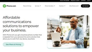 Website screenshot for Phone.com.