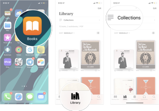 Reorder Collections In Books In iOS 15: Launch the Books app, tap Library, and then tap collections.