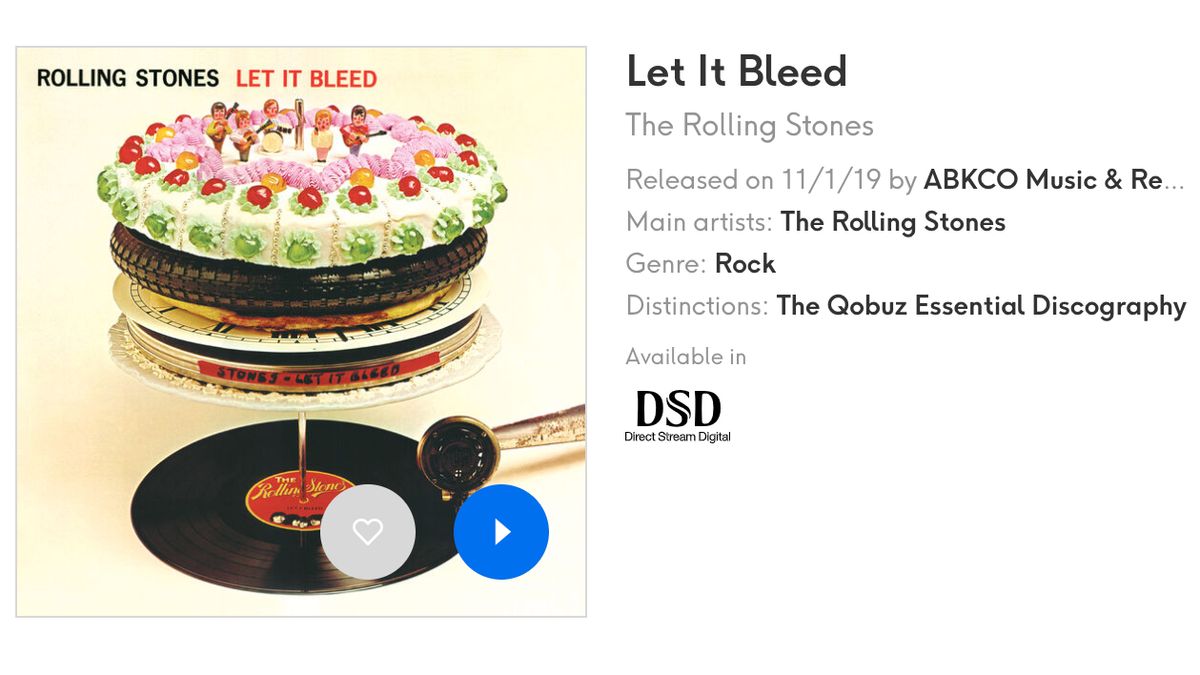 The Rolling Stones&#039; Let it Bleed album in DSD, on Qobuz