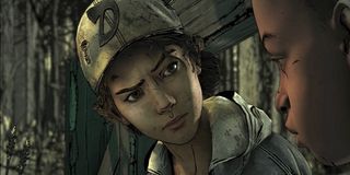 Clementine, from The Walking Dead, looking concerned.