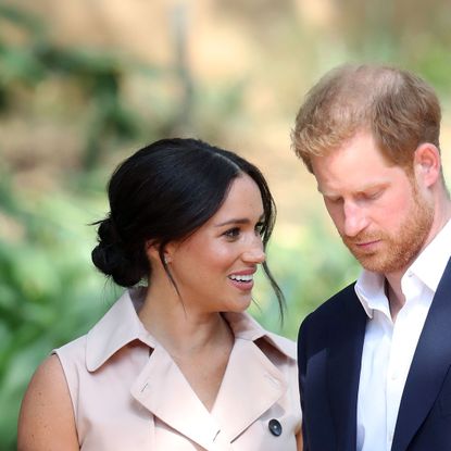 johannesburg, south africa october 02 prince harry, duke of sussex and meghan, duchess of sussex attend a creative industries and business reception on october 02, 2019 in johannesburg, south africa photo by chris jacksongetty images