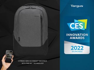 CES® 2022 Innovation Award Winner: The Cypress™ Hero EcoSmart® Backpack with Find My™ Technology from Targus®
