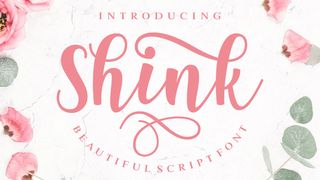 Free script fonts: sample of Shink