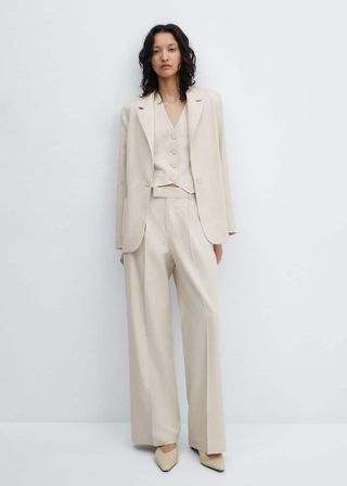 Pleated Suit Trousers - Women