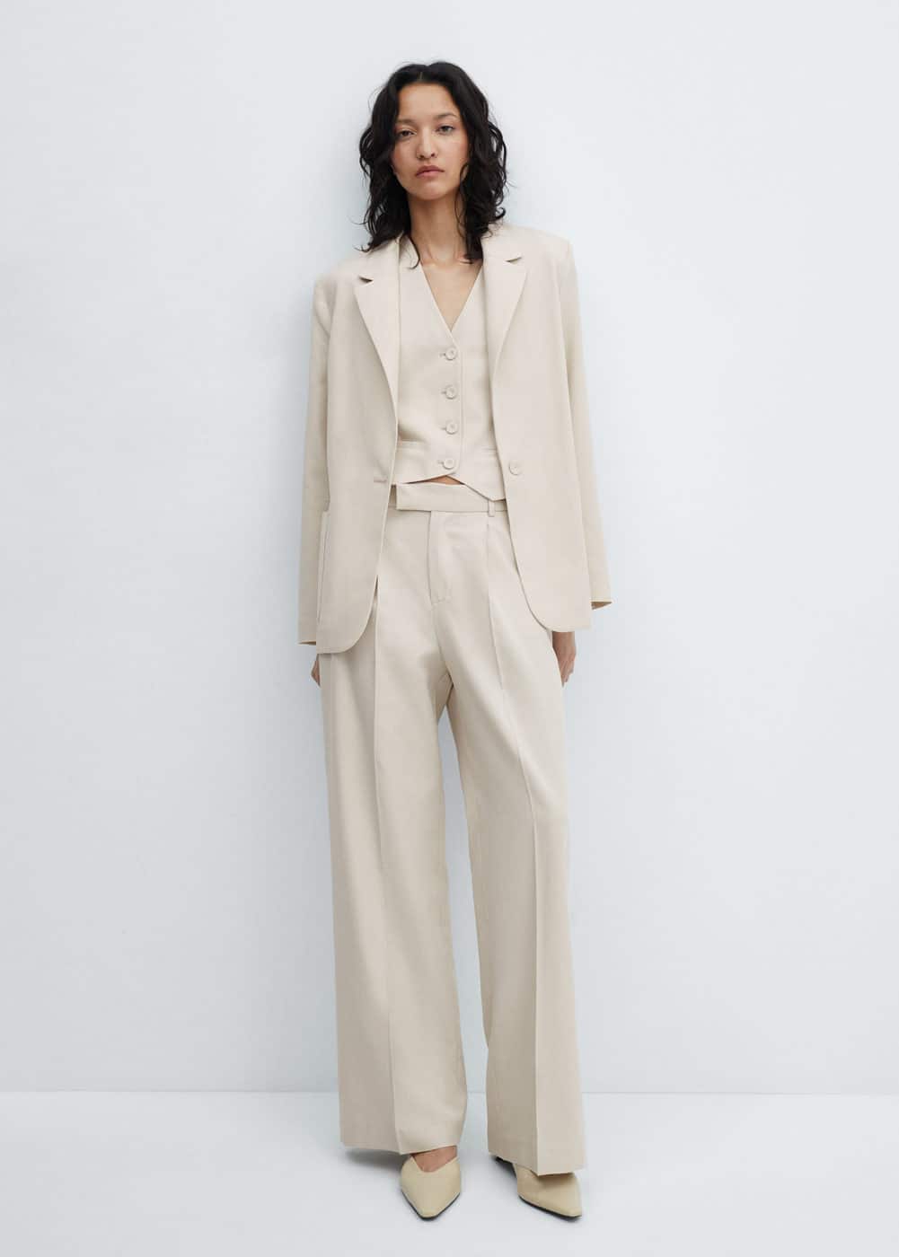 Pleated Suit Trousers -  Women