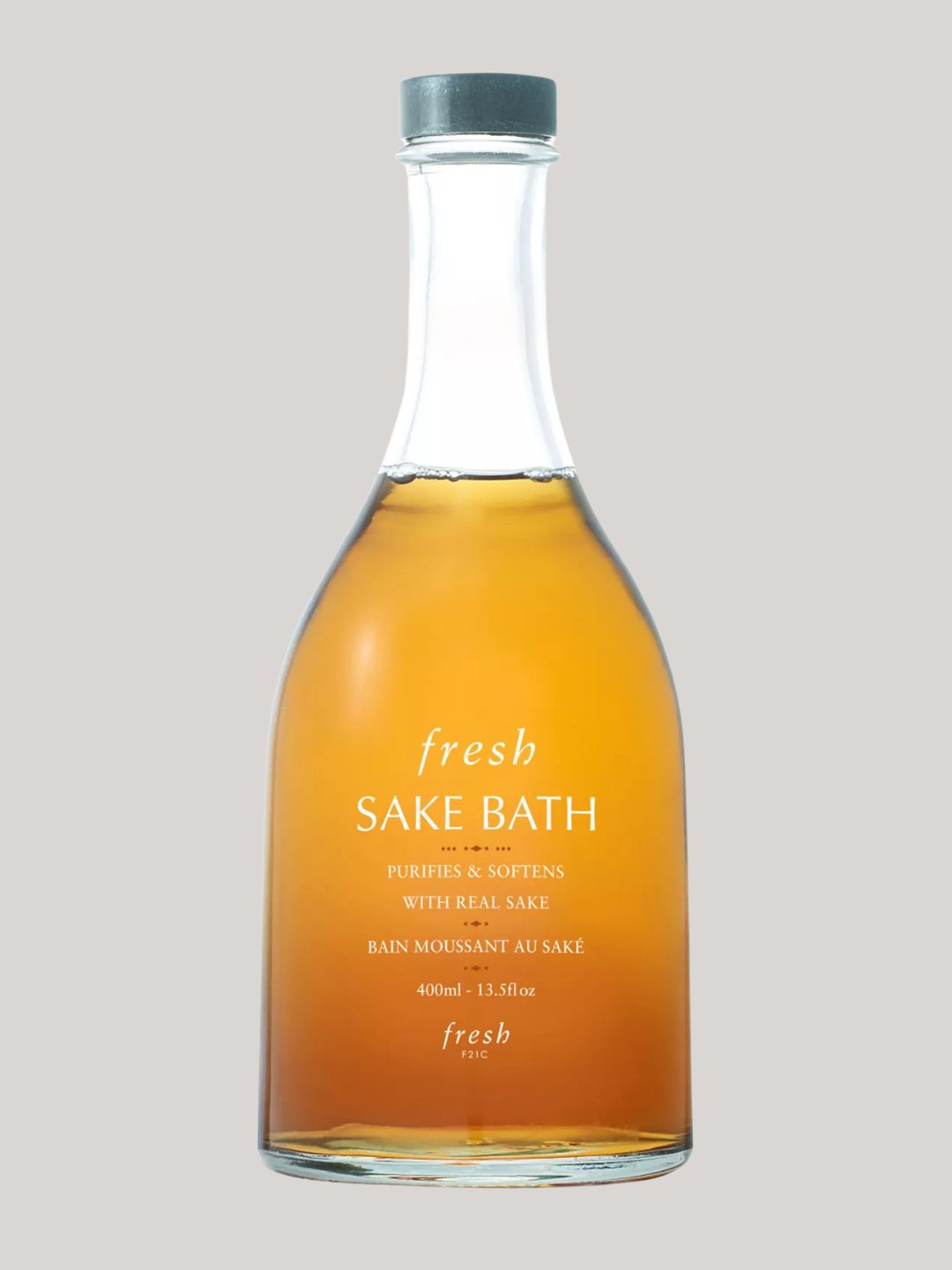 A bottle of sake bath elixir from Fresh