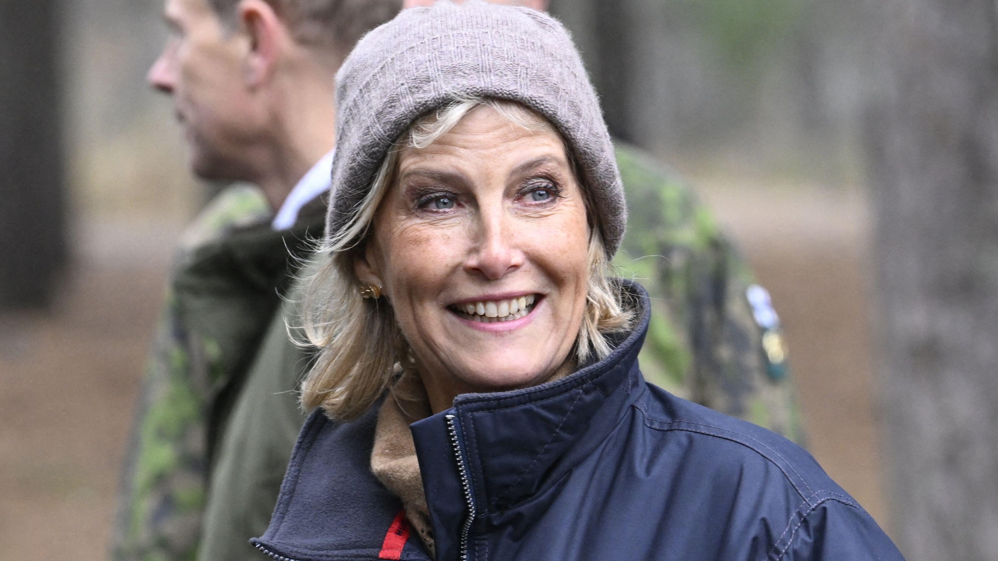 Duchess Sophie smiles whilst visiting Santahamina Garrison in Helsinki, Finland on October 28, 2026
