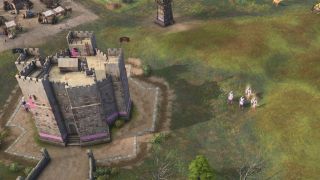 Age of Empires 4 Knights of Cross and Rose Templar fortress hero