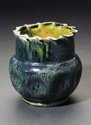 Vase Green by George Ohr