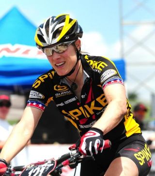 Katie Compton racing in Colorado in June