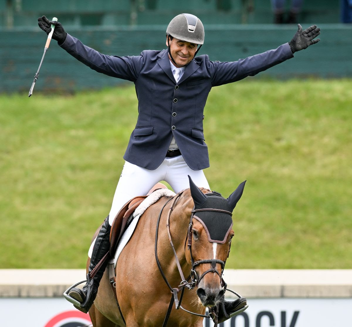 Robert Blanchette (IRL) came in second in the West Canadian CSI2* Grand Prix just two 1/100 of a second short of first place