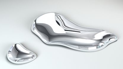 Artwork of blobs to promote Archer Maclean's Mercury