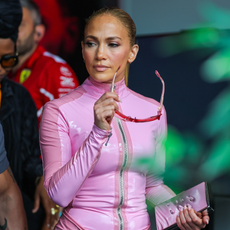Jennifer Lopez walks in the paddock as a guest of Ferrari during qualifying ahead of the F1 Grand Prix of Saudi Arabia at Jeddah Corniche Circuit on April 19, 2025 in Jeddah, Saudi Arabia