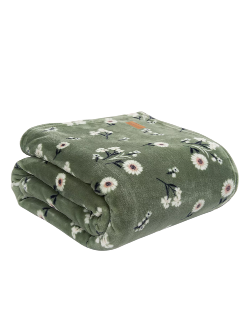 Daisy Floral Cozy Plush Throw, 50" X 70"