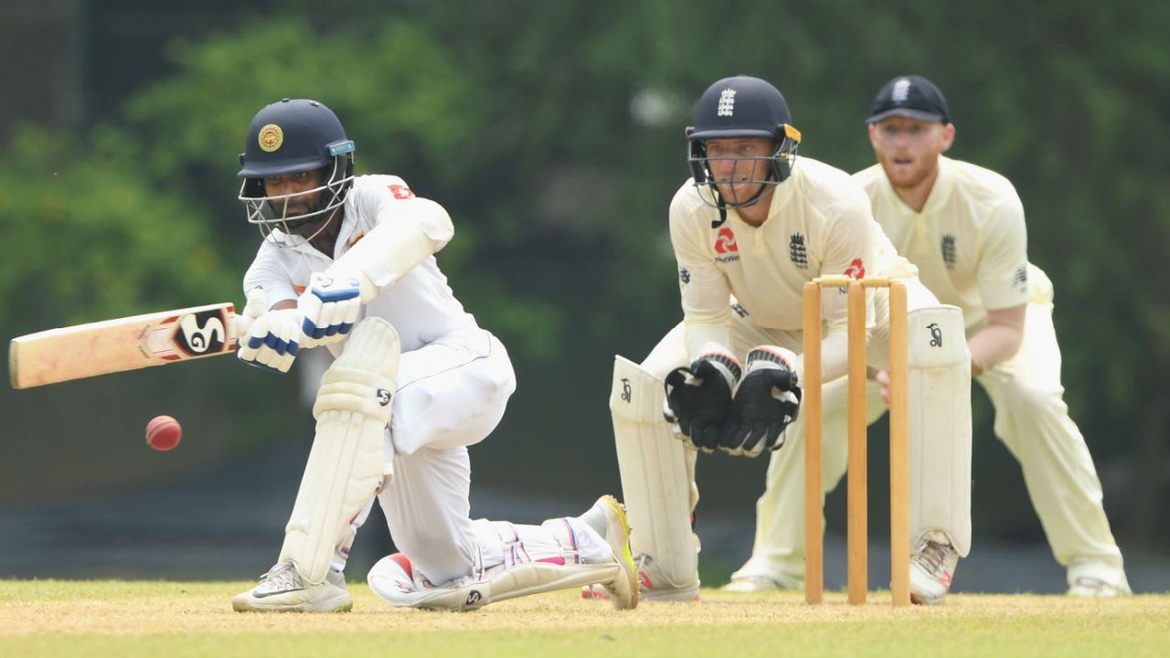 Jos Buttler kept wicket for England in the warm-up match against Sri Lanka in Colombo