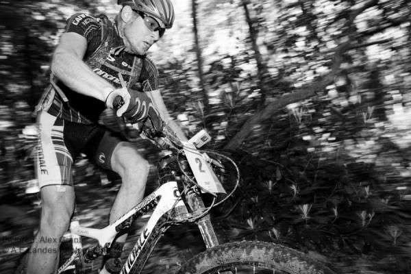 Alex Grant (Cannondale Factory Racing) steps onto the podium with third place in the Tussey Ridge "Queen Stage" of the Trans_Sylvania Epic