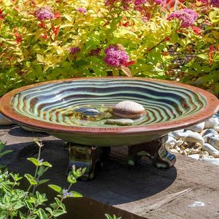 Echoes Ceramic Bird Bath - Bird Bath Range for Garden Birds