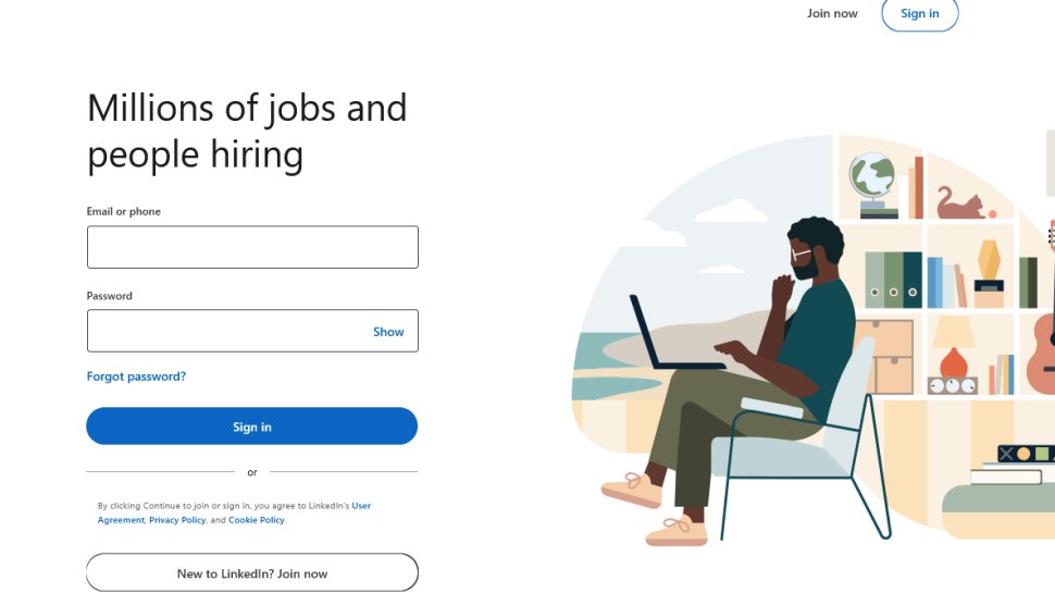 Website screenshot of LinkedIn Jobs (January, 2026)