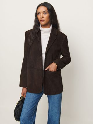 Veda Leon Oversized Suede Blazer