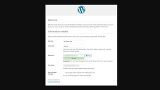 the final stage of the WordPress creation process