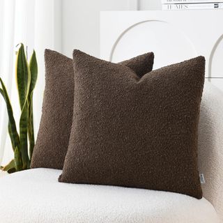 Chocolate brown decorative pillow