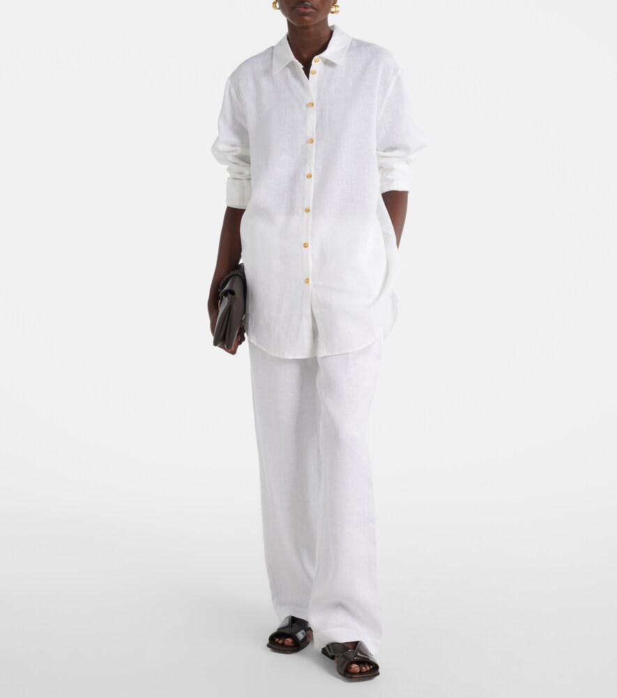 Aurelia Linen Wide-Leg Pants