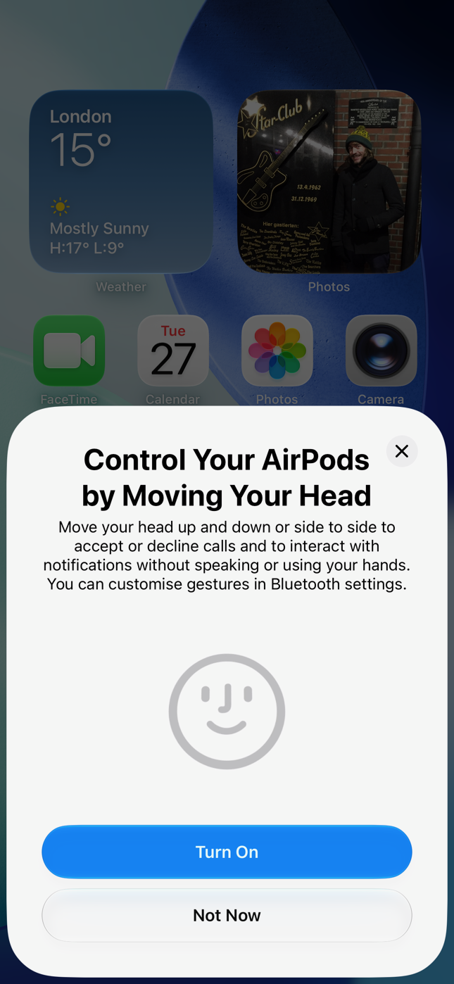AirPods 5 with Wireless Charging, screengrabs using an iPhone 15 Pro running iOS 27.2