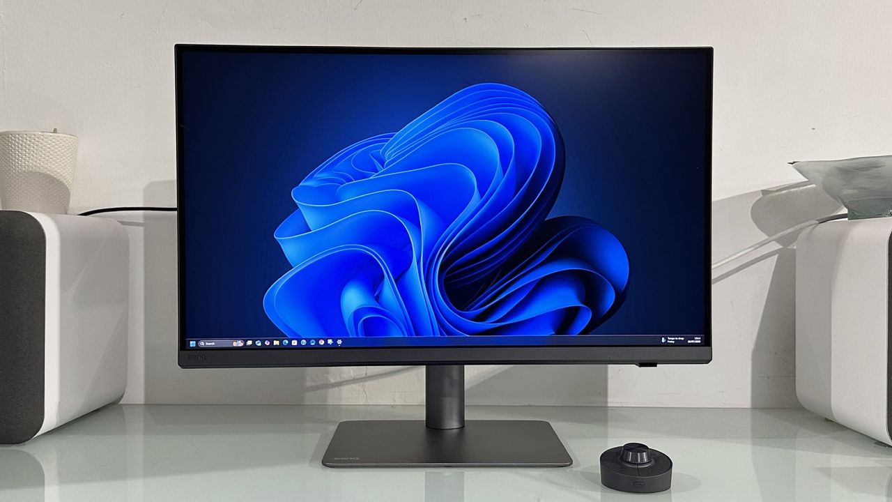 The BenQ Creative Pro PD2732U in a home office during our testing
