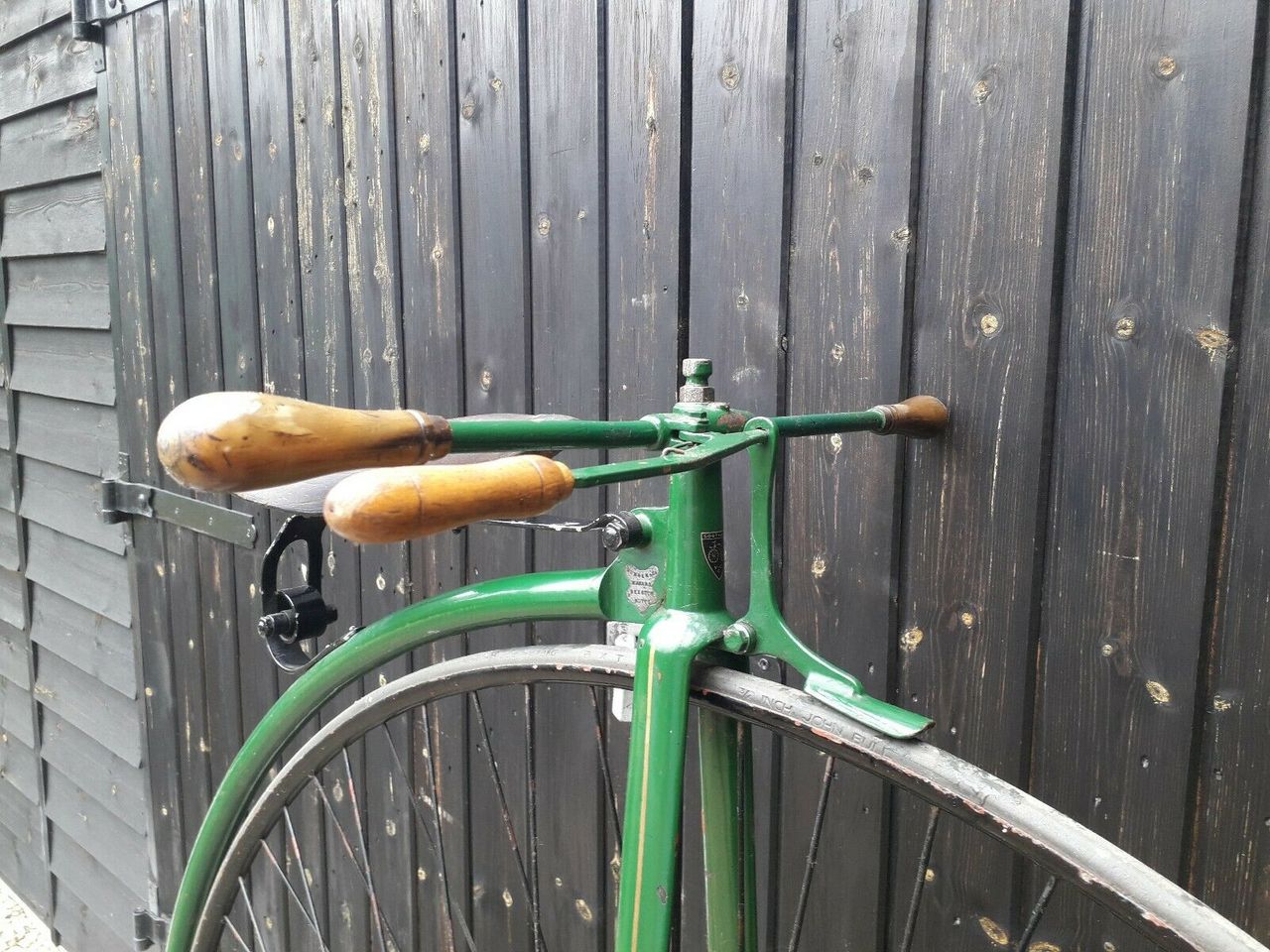 Who needs disc brakes? This penny-farthing 'stopper' will slow you down, although you'll need to be careful...