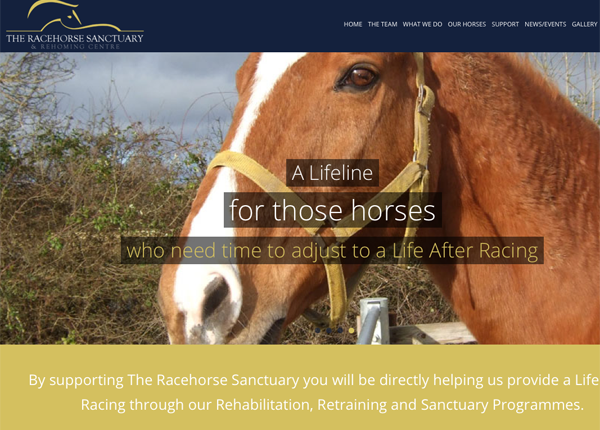 The Racehorse Sanctuary website