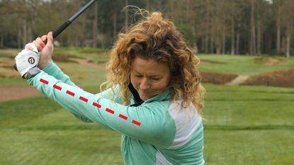 How to get a straight left arm in your golf swing for better shots