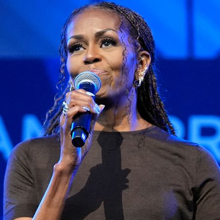 Michelle Obama wore a custom Acne Studios skirt with her "favorite" portrait of her mother on it