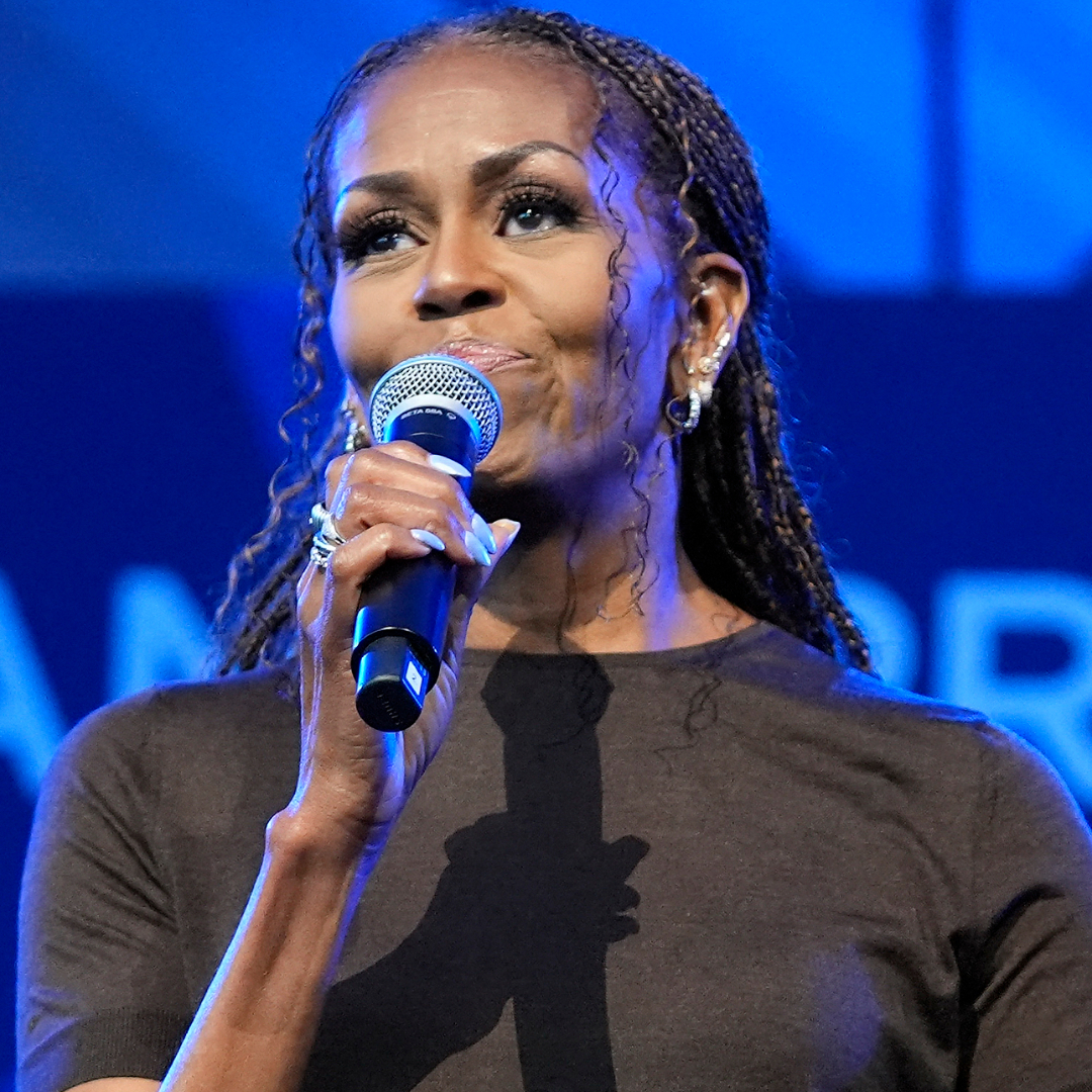 Michelle Obama wore a custom Acne Studios skirt with her "favorite" portrait of her mother on it