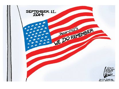 Editorial cartoon U.S. 9/11 anniversary ISIS