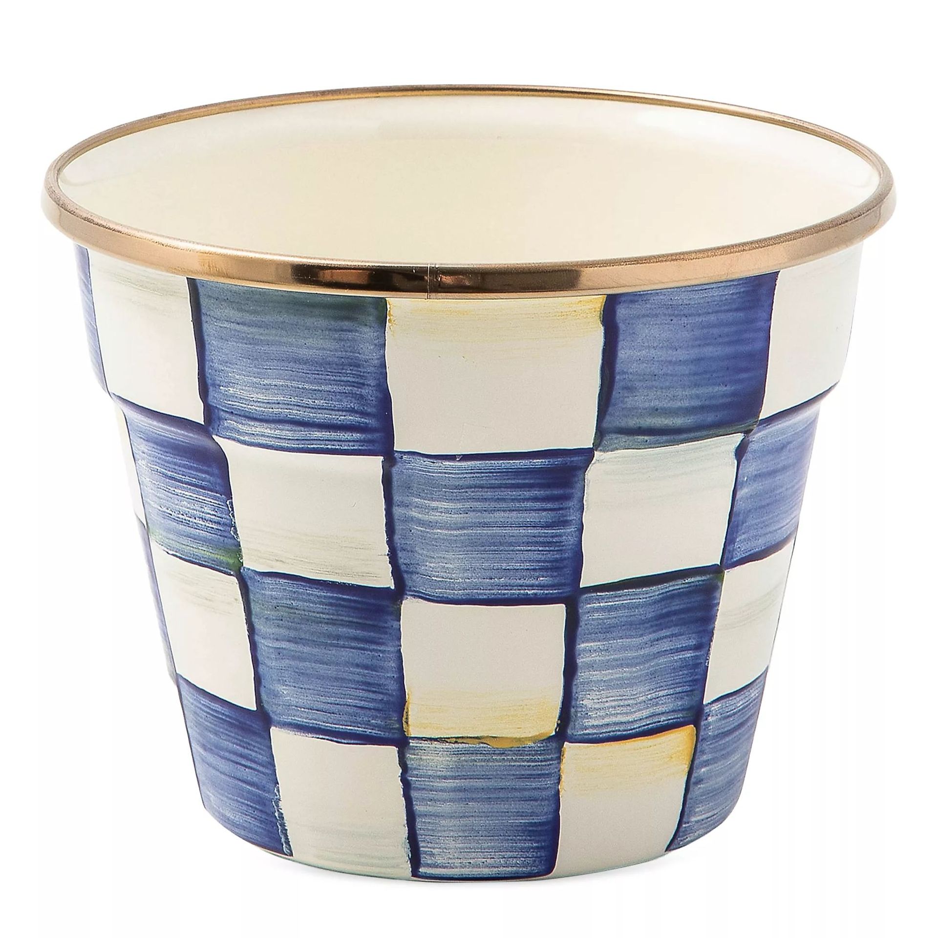 MacKenzie-Childs Royal Check Small Garden Pot
