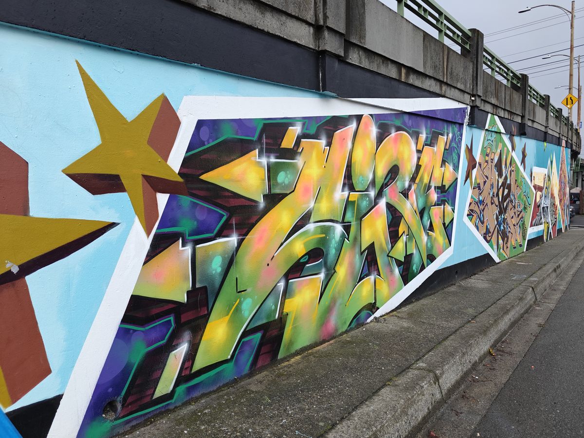 Graffiti on a ramp