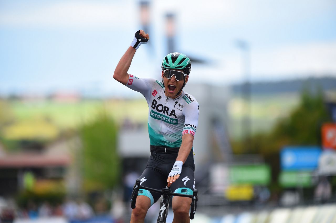 Lukas Postlberger (Bora-Hansgrohe) wins stage 2 at the Criterium du Dauphine