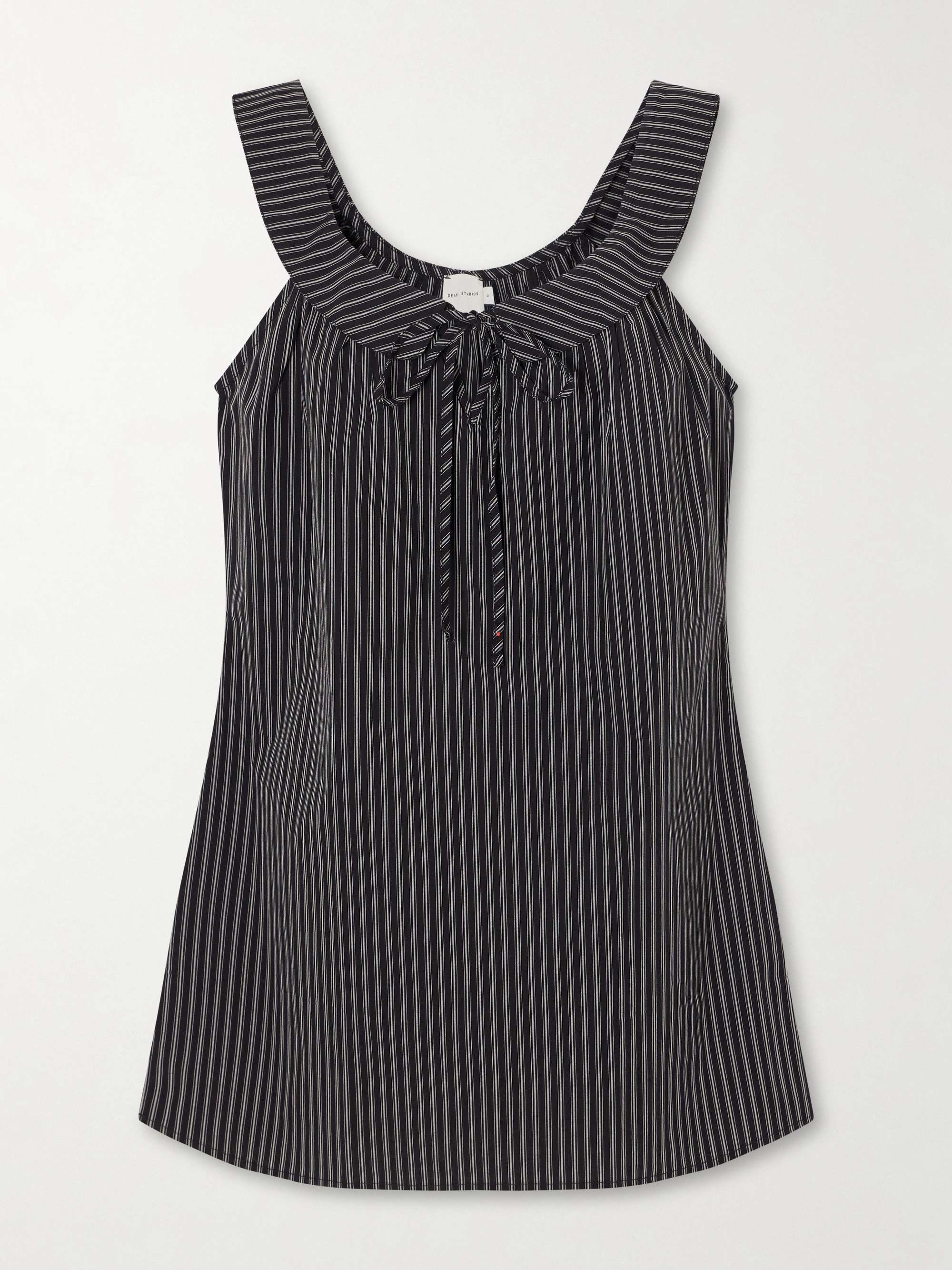 Striped Organic Cotton-Poplin Mini Dress