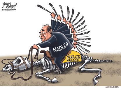 Political Cartoon U.S. Jerry Nadler Mueller Report no collusion William Barr