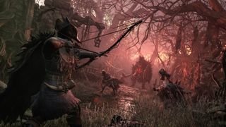 An archer fires at undead nasties in The Lords of the Fallen