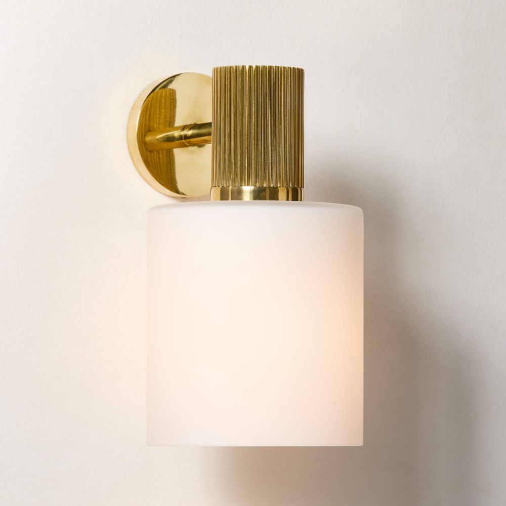 Brass wall sconce