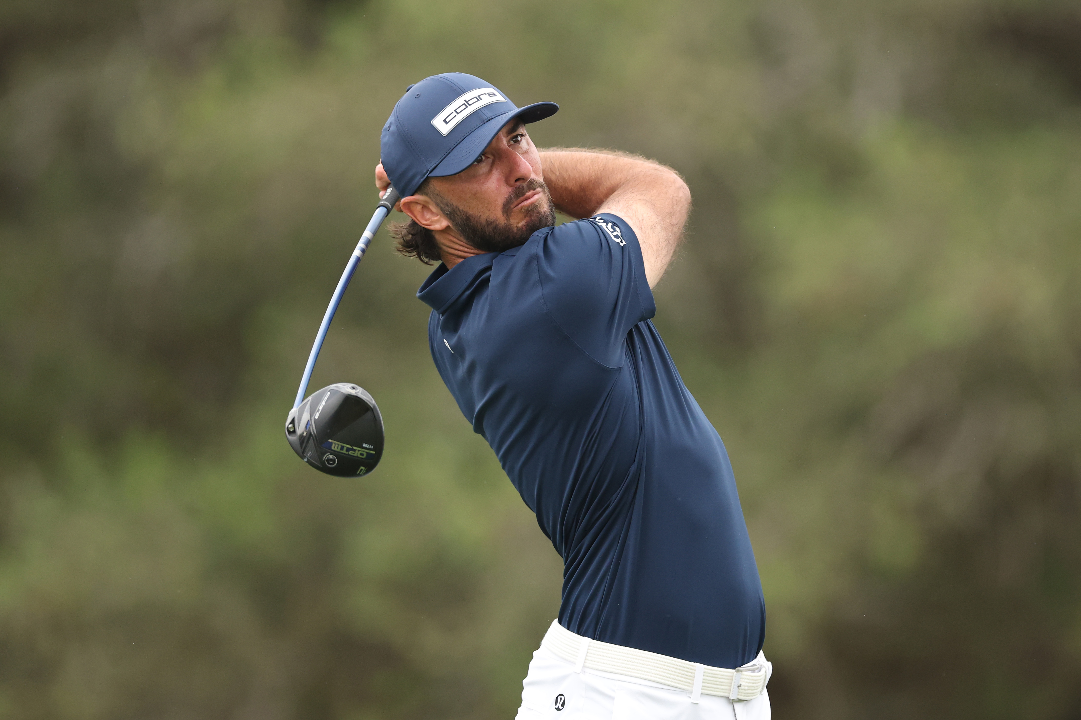 Max Homa hits a driver off the tee