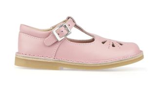 Lottie Pink leather girls T-bar buckle pre-school shoes